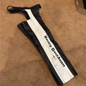 Harley-Davidson Black and White Leather Riding Chaps